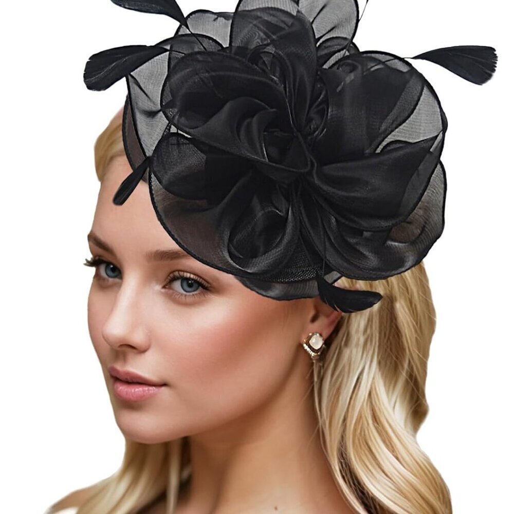 Fascinator Hat Women's Vintage Feather Tea Party Derby Wedding Headwear